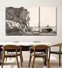 Black Beige Cliffs And Sea Sainte-Adresse Painting Wall Art Panels ( Set Of 3)