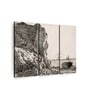Black Beige Cliffs And Sea Sainte-Adresse Painting Wall Art Panels ( Set Of 3)