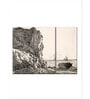 Black Beige Cliffs And Sea Sainte-Adresse Painting Wall Art Panels ( Set Of 3)