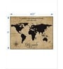 Black Beige-Colored World Map Wall Art