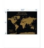 Black Beige World Map Wall Art