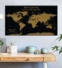 Black Beige World Map Wall Art