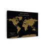 Black Beige World Map Wall Art