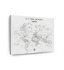 Black White World Map Printed Wall Art