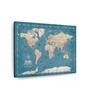 Blue & Beige World Map Painting Wall Art