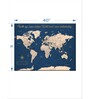 Blue Beige World Map Wall Art