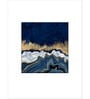 Blue Gold Toned Marble Sea Abstract Framed Wall Painting
