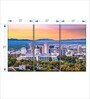 Blue Green Salt Lake City Landscape Painting Wall Art Panels ( Set Of 3)