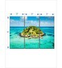 Blue Green San Andres Island Colombia Painting Wall Art Panels ( Set Of 3)