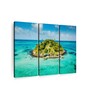 Blue Green San Andres Island Colombia Painting Wall Art Panels ( Set Of 3)