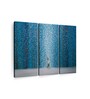 Blue Grey Night Rain Wall Art Panels ( Set Of 3)