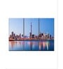 Blue Pink Toronto Skyline Framed Wall Painting ( Set Of 3)