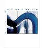 Blue White Abstract Curves Wall Art Panels ( Set Of 3)