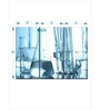 Blue White Glassware For Chemistry Painting Wall Art Panels ( Set Of 3)