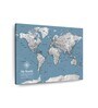 Blue White World Map Painting Wall Art