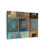Blue Pass Way III Abstract Printed Framed Wall Painting ( Set Of 3)