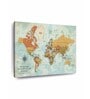 Blue World Map Wall Art