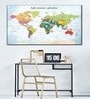 Blue World Map Wall Art
