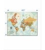 Blue World Map Wall Art