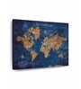 Blue World Map Wall Art
