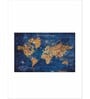 Blue World Map Wall Art