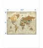 Brown Beige World Map Wall Art
