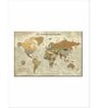 Brown Beige World Map Wall Art