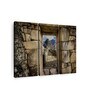 Brown Blue Machu Picchu Doorway Painting Wall Art Panels ( Set Of 3)