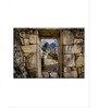 Brown Blue Machu Picchu Doorway Painting Wall Art Panels ( Set Of 3)