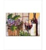 Brown Purple Classic Wine Still Life Framed Wall Paintings ( Set Of 3)