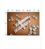 Brown White Crossword Typography Painting Wall Art Panels ( Set Of 3)