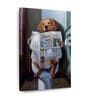 Brown White Dog Gone Funny Bathroom Printed Wall Art