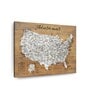 Brown White World Map Wall Art