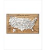 Brown White World Map Wall Art
