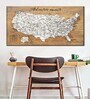 Brown White World Map Wall Art