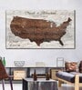 Brown World Map Framed Wall Art