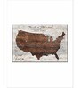 Brown World Map Framed Wall Art