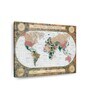Green & Camel Brown World Map Framed Printed Wall Art