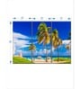 Green Blue Varadero Beach Cuba Painting Wall Art Panels ( Set Of 3)