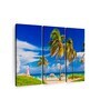Green Blue Varadero Beach Cuba Painting Wall Art Panels ( Set Of 3)