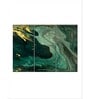 Green Gold Toned Abstract Painting Wall Art Panels ( Set Of 3)