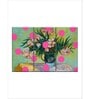 Green Pink Circles Painting Wall Art Panels ( Set Of 3)