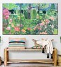 Green Pink Lotus Pond Ubud Bali Painting Wall Art Panels ( Set Of 3)