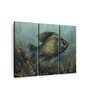 Green Black Crappie Painting Wall Art Panels ( Set Of 3)