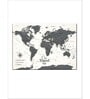 Grey & Beige World Map Printing Wall Art