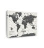 Grey & Beige World Map Printing Wall Art