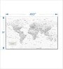 Grey & White World Map Wall Art