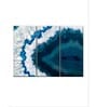 Grey Blue Amethyst Geode Macro Painting Wall Art Panels ( Set Of 3)