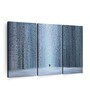 Grey Blue Rainy Stroll Painting Wall Art Panels ( Set Of 3)