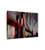 Grey Red Bridge Painting Wall Art Panels ( Set Of 3)